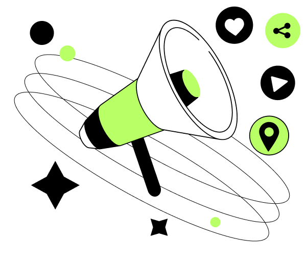Digital marketing landing page illustration